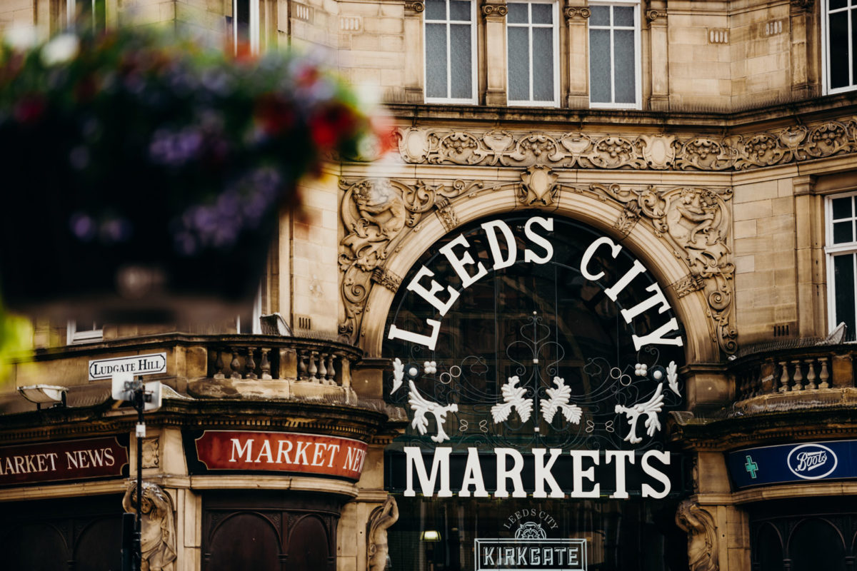 The food hall at Leeds Market