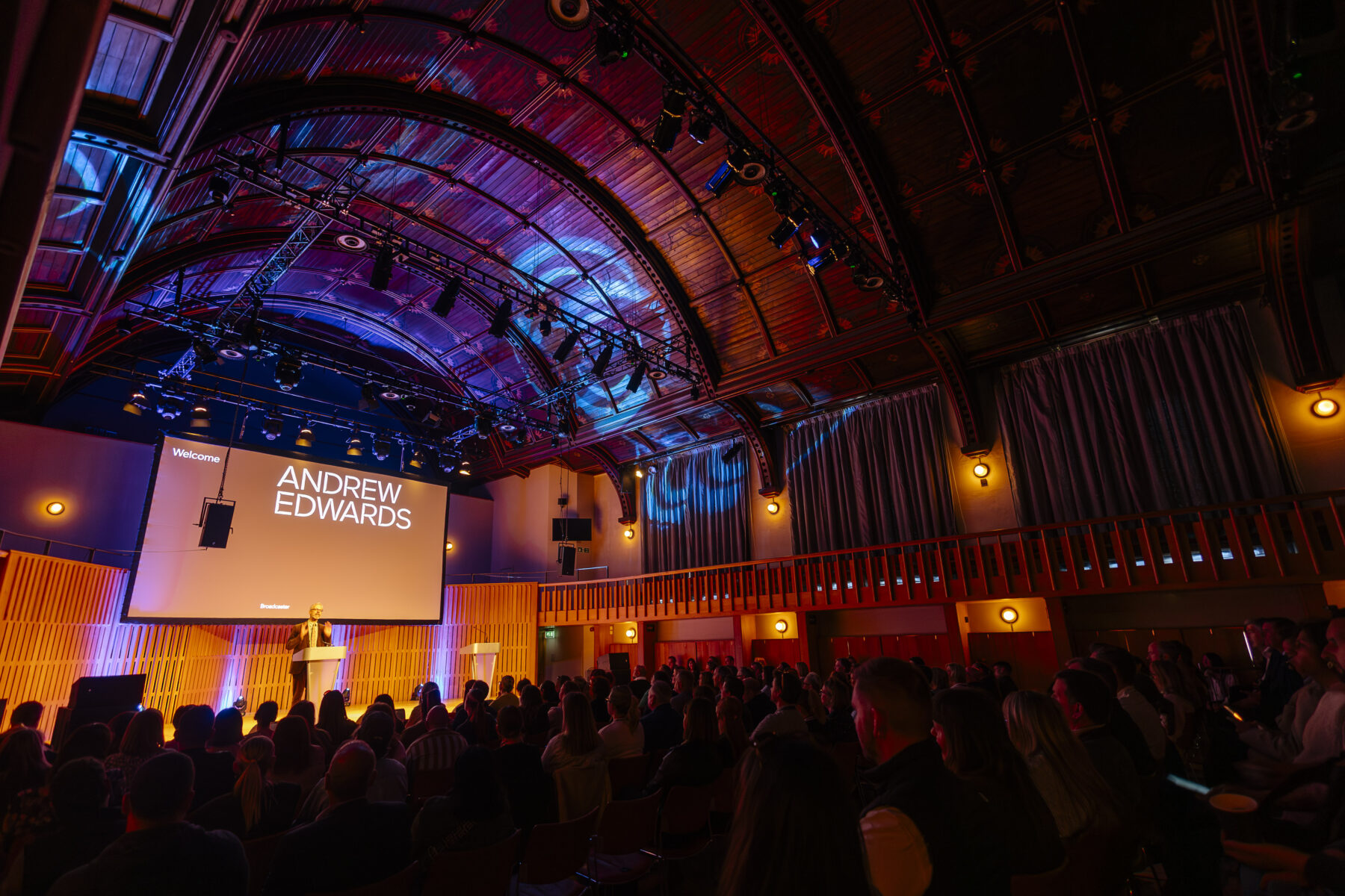 Andrew Edwards hosted the packed event