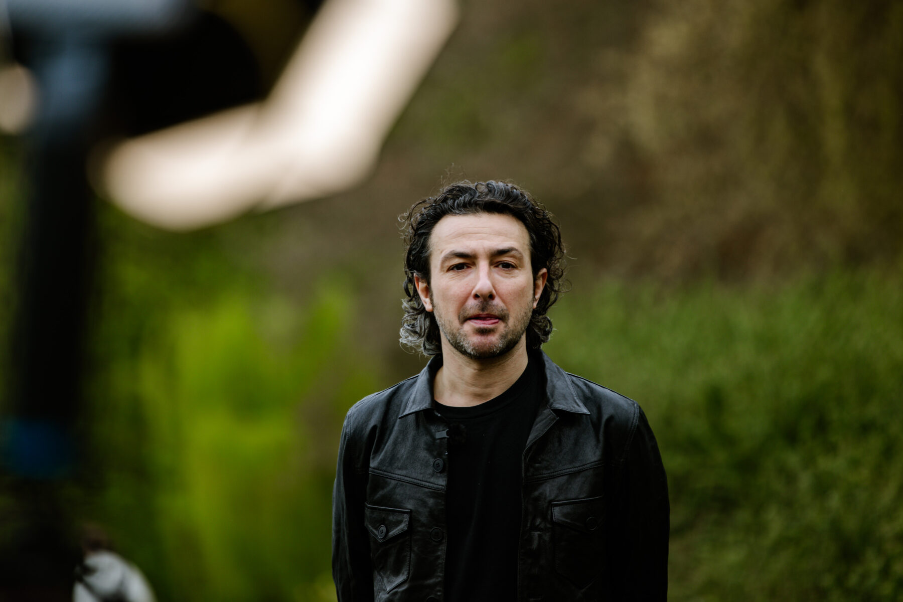 Alex Zane, filming in Roundhay Park