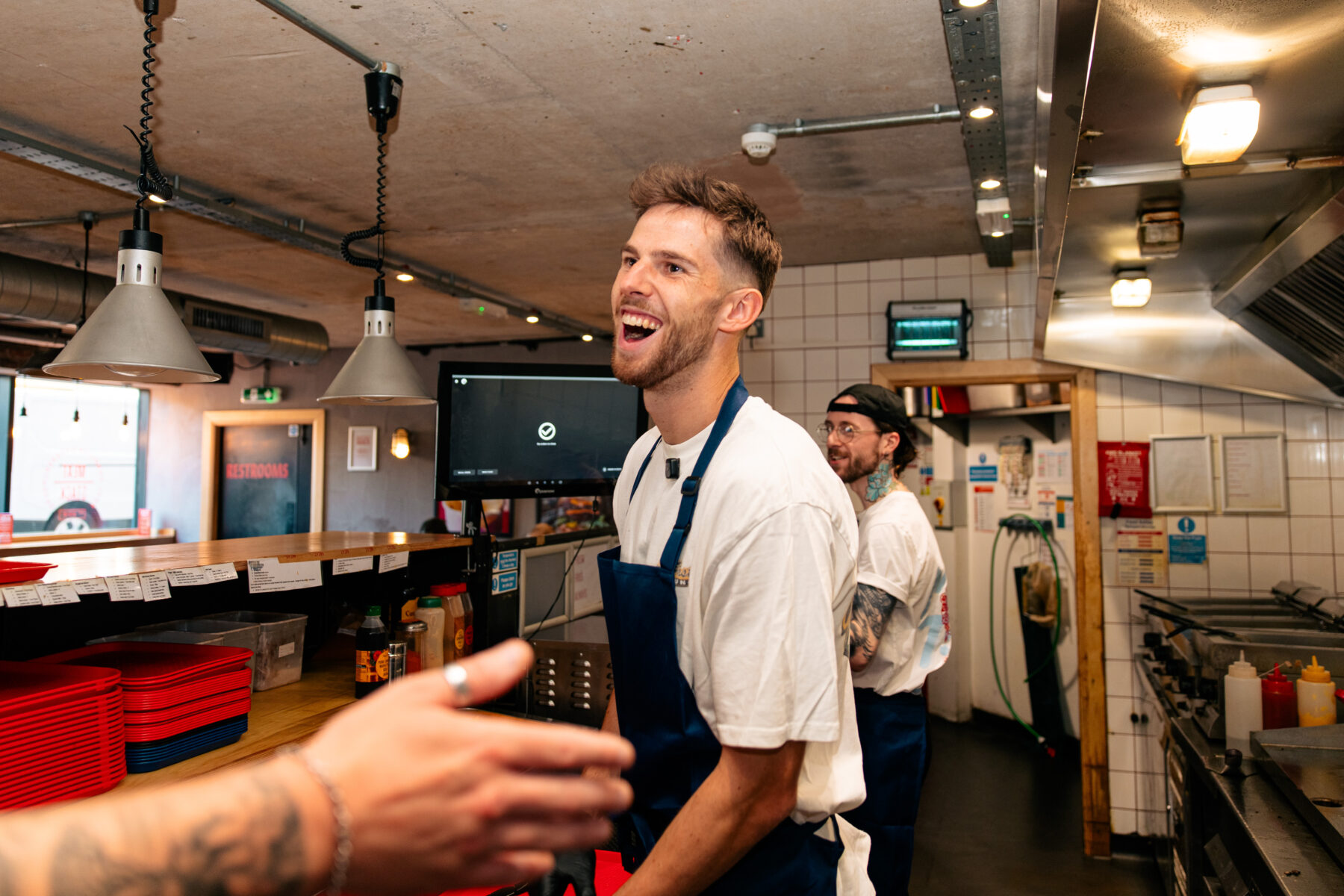 Anton Stach having fun in the kitchen 